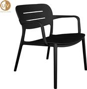 Liberta Zurich Πολυθρόνες Τραπεζαρίας από Πολυπροπυλένιο Μαύρο Σετ 4τμχ 65x65x76cm 27-0252