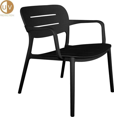 Liberta Zurich Πολυθρόνες Τραπεζαρίας από Πολυπροπυλένιο Μαύρο Σετ 4τμχ 65x65x76cm 27-0252