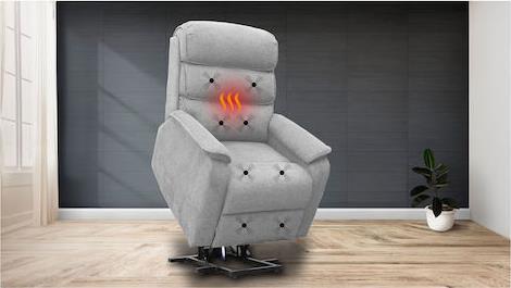 Life Care JKY-9182 Πολυθρόνα Relax Massage με Υποπόδιο σε Γκρι Χρώμα 78x90x105cm M-821