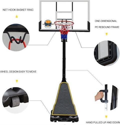 Life Sport S024 Μπασκέτα με Βάση και Ρυθμιζόμενο Ύψος 230-305cm