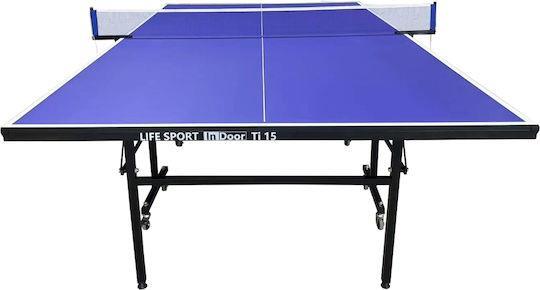 Life Sport Ti15 Πτυσσόμενο Τραπέζι Ping Pong Εσωτερικού Χώρου