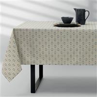 Lino Ambient Καρέ Τραπεζομάντηλο Εκρού-Μαύρο 80x80cm 6100000583