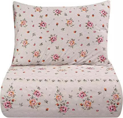 Lino Antico Σετ Σεντόνια Ημίδιπλα με Λάστιχο 105x200+30cm Ecru 3τμχ 1500004789