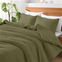 Lino Basico Σεντόνι Υπέρδιπλο με Λάστιχο 160x200+30cm Khaki 1000003308