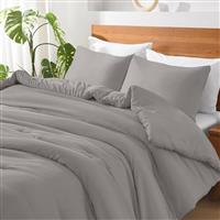 Lino Basico Σετ Σεντόνια Μονά 170x260cm Grey 3τμχ 1500005112