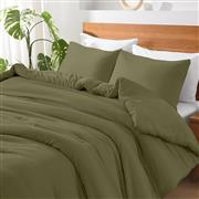 Lino Basico Σετ Σεντόνια Υπέρδιπλα 240x260cm Khaki 4τμχ 1500005128