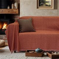 Lino Boxi Ριχτάρι Διθέσιου Καναπέ 180x250cm Κεραμιδί 3000004514