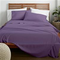 Lino Claro Σεντόνι Μονό με Λάστιχο 100x200+30cm Mauve 1000002816