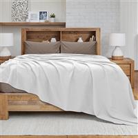 Lino Cocoon Κουβέρτα Πικέ Μονή 170x240cm Λευκό 1300002001