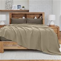Lino Cocoon Κουβέρτα Πικέ Μονή 170x240cm Μόκα 1300002002