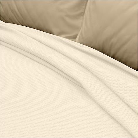 Lino Cocoon Κουβέρτα Πικέ Υπέρδιπλη 240x260cm Εκρού 1300002023