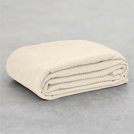 Lino Cocoon Κουβέρτα Πικέ Υπέρδιπλη 240x260cm Εκρού 1300002023