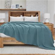 Lino Cocoon Κουβέρτα Πικέ Υπέρδιπλη 240x260cm Πετρόλ 1300002009