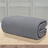 Lino Dama Κουβέρτα Πικέ Διπλή 200x230cm Anthracite 1300001792