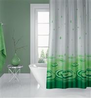 Lino Drop Κουρτίνα Μπάνιου Υφασμάτινη 180x200cm Πράσινη