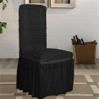 Lino Ελαστικό Κάλυμμα Καρέκλας Lycra Μαύρο