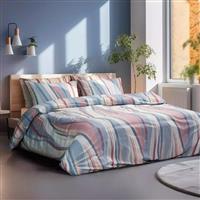 Lino Extan Σετ Σεντόνια Υπέρδιπλα με Λάστιχο 165x200+30cm Blue 4τμχ 1500004829