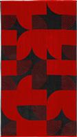 Lino Geometrico Πετσέτα Θαλάσσης Dark Grey-Red 160x86cm 2200001015