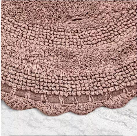 Lino Libata Πατάκι Μπάνιου Βαμβακερό Οβάλ Pink 50x80cm 2500000788