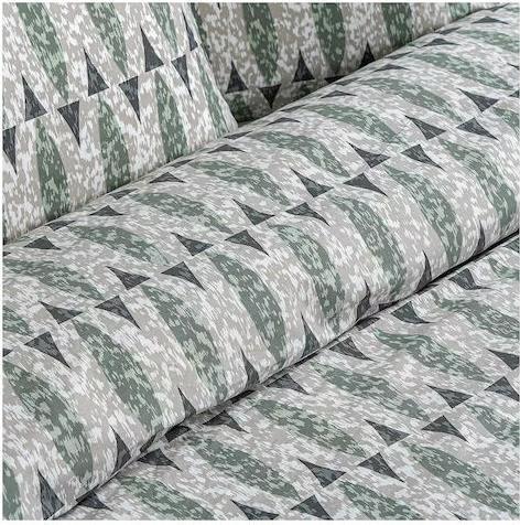 Lino Linear Σετ Σεντόνια Υπέρδιπλα με Λάστιχο 165x200+30cm Olive 4τμχ 1500004866