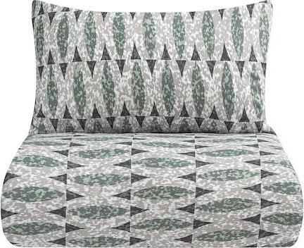 Lino Linear Σετ Σεντόνια Υπέρδιπλα με Λάστιχο 165x200+30cm Olive 4τμχ 1500004866