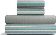 Lino Madison Σετ Σεντόνια Υπέρδιπλα 240x260cm Πετρόλ 4τμχ 1500005503