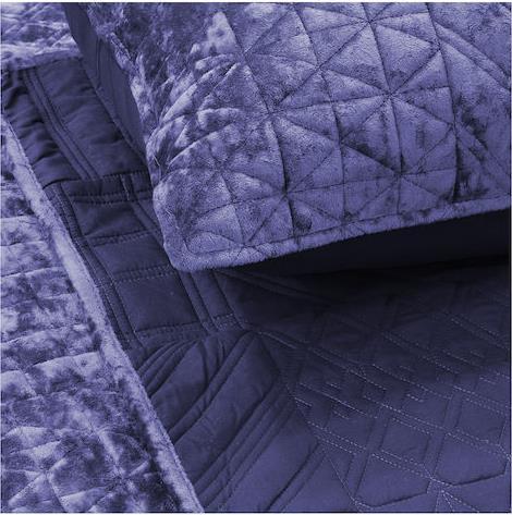 Lino Manta Σετ Κουβερλί Υπέρδιπλο από Πολυεστέρα Azul 220x240cm 1100001558