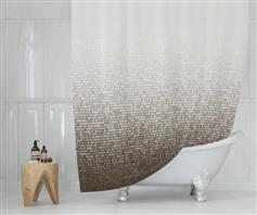 Lino Matrix Κουρτίνα Μπάνιου Υφασμάτινη 180x200cm Brown