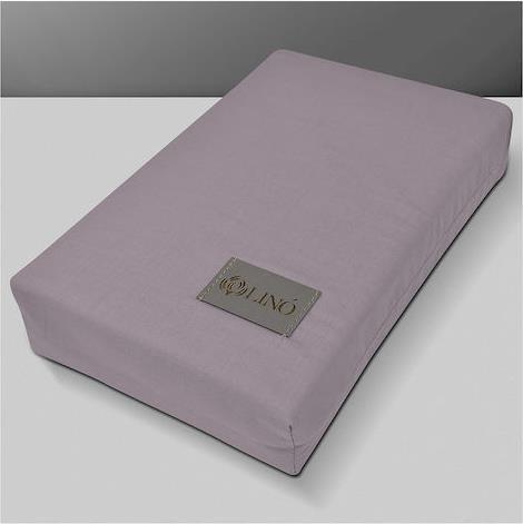 Lino Moderna Σεντόνι Μονό με Λάστιχο 100x200+32cm Amethyst 1000003343