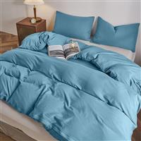 Lino Moderna Σετ Σεντόνια Υπέρδιπλα 240x260cm Blue 4τμχ 1500005097