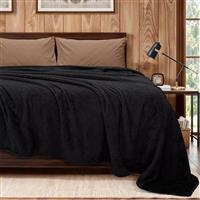 Lino Napnest Κουβέρτα Fleece Υπέρδιπλη 220x240cm Μαύρο 1300002081