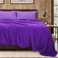 Lino Napnest Κουβέρτα Fleece Υπέρδιπλη 220x240cm Μωβ 1300002075