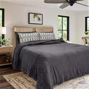 Lino Pelusa Κουβέρτα Fleece Υπέρδιπλη 220x240cm Dark Grey 1300001859