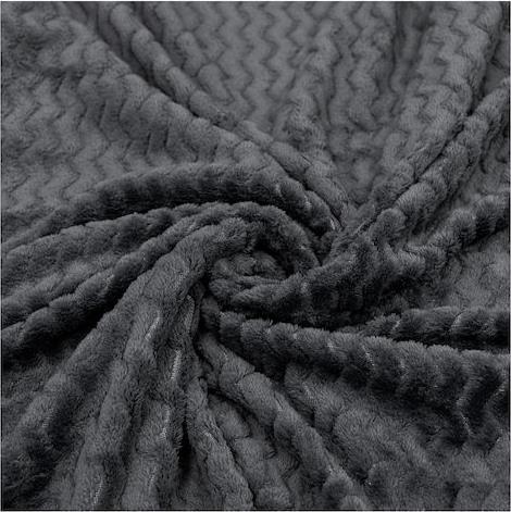 Lino Pelusa Κουβέρτα Fleece Υπέρδιπλη 220x240cm Dark Grey 1300001859