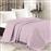 Lino Safari Κουβέρτα Πικέ Υπέρδιπλη με Κρόσσια 220x240cm Lilac