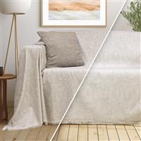 Lino Saphire Ριχτάρι Πολυθρόνας Δύο Όψεων 180x180cm Ecru 3000004421