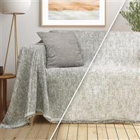 Lino Saphire Ριχτάρι Πολυθρόνας Δύο Όψεων 180x180cm Khaki 3000004425