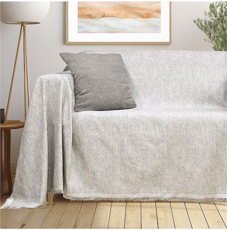 Lino Saphire Ριχτάρι Πολυθρόνας Δύο Όψεων 180x180cm LGrey 3000004424