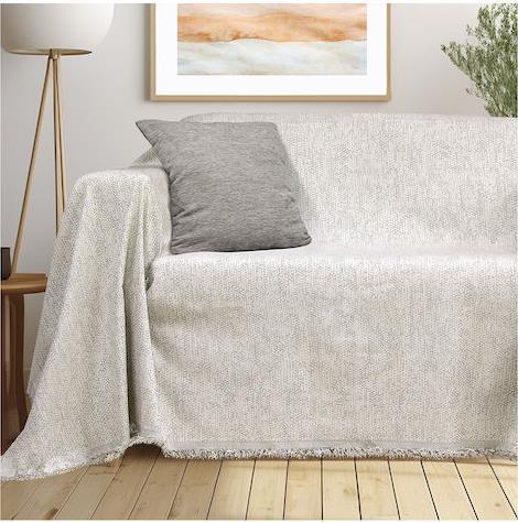 Lino Saphire Ριχτάρι Πολυθρόνας Δύο Όψεων 180x180cm LGrey 3000004424