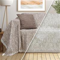Lino Saphire Ριχτάρι Πολυθρόνας Δύο Όψεων 180x180cm Mocca 3000004422