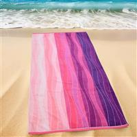 Lino Shades of Wave Πετσέτα Θαλάσσης Βαμβακερή Ροζ 180x90cm 2200000856