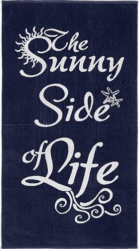 Lino Sunny Life Πετσέτα Θαλάσσης Black-White 160x86cm 2200001023