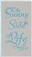 Lino Sunny Life Πετσέτα Θαλάσσης Light Grey-Aqua 160x86cm 2200001025