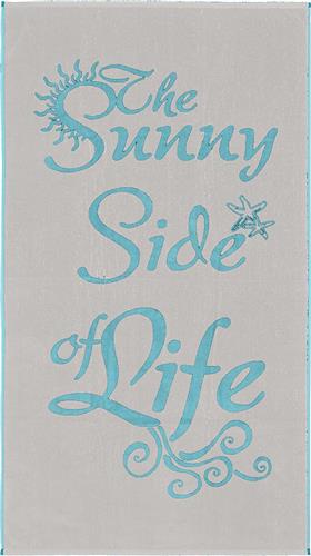Lino Sunny Life Πετσέτα Θαλάσσης Light Grey-Aqua 160x86cm 2200001025