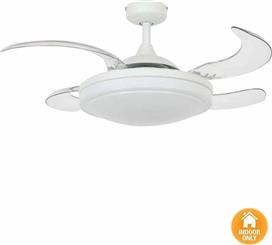 Lucci Air Evora Ανεμιστήρας Οροφής 91cm με Φως και Τηλεχειριστήριο Λευκός