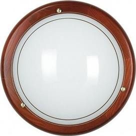 Luce 1010 Μοντέρνα Ξύλινη Πλαφονιέρα Οροφής με Ντουί E27 σε Καφέ χρώμα 30cm 07/02112