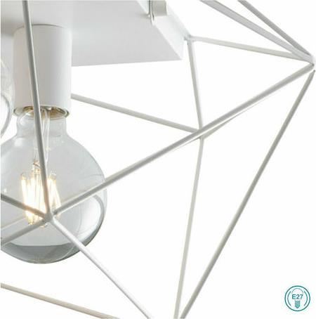 Luce Abraxas Μοντέρνα Μεταλλική Πλαφονιέρα Οροφής με Ντουί E27 σε Λευκό χρώμα 62.5cm I-ABRAXAS-PL4 BCO
