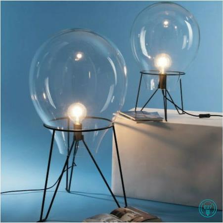 Luce Επιτραπέζιο Διακοσμητικό Φωτιστικό με Ντουί για Λαμπτήρα E27 E27 σε Μαύρο Χρώμα I-AZUMA-L38