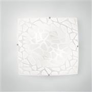 Luce Island Μοντέρνα Γυάλινη Πλαφονιέρα Οροφής με Ντουί E27 σε Λευκό χρώμα 30cm I-ISLAND-PL30