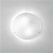 Luce Kardio Μοντέρνα Γυάλινη Πλαφονιέρα Οροφής με Ντουί E27 σε Λευκό χρώμα 30cm I-KARDIO-PL30